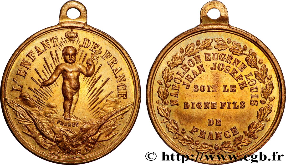 SECOND EMPIRE Médaille, Naissance du prince impérial XF