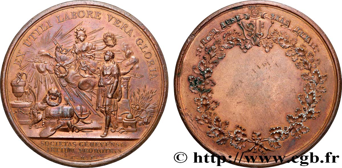 SUISSE - RÉPUBLIQUE DE GENÈVE Médaille, Société genevoise de la promotion de l’art TTB+/TTB
