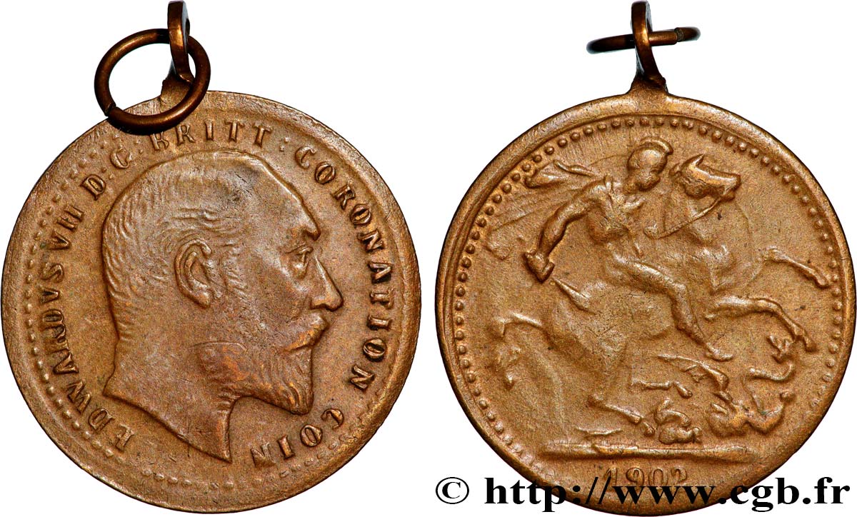 GRANDE-BRETAGNE - ÉDOUARD VII Médaille, Couronnement XF