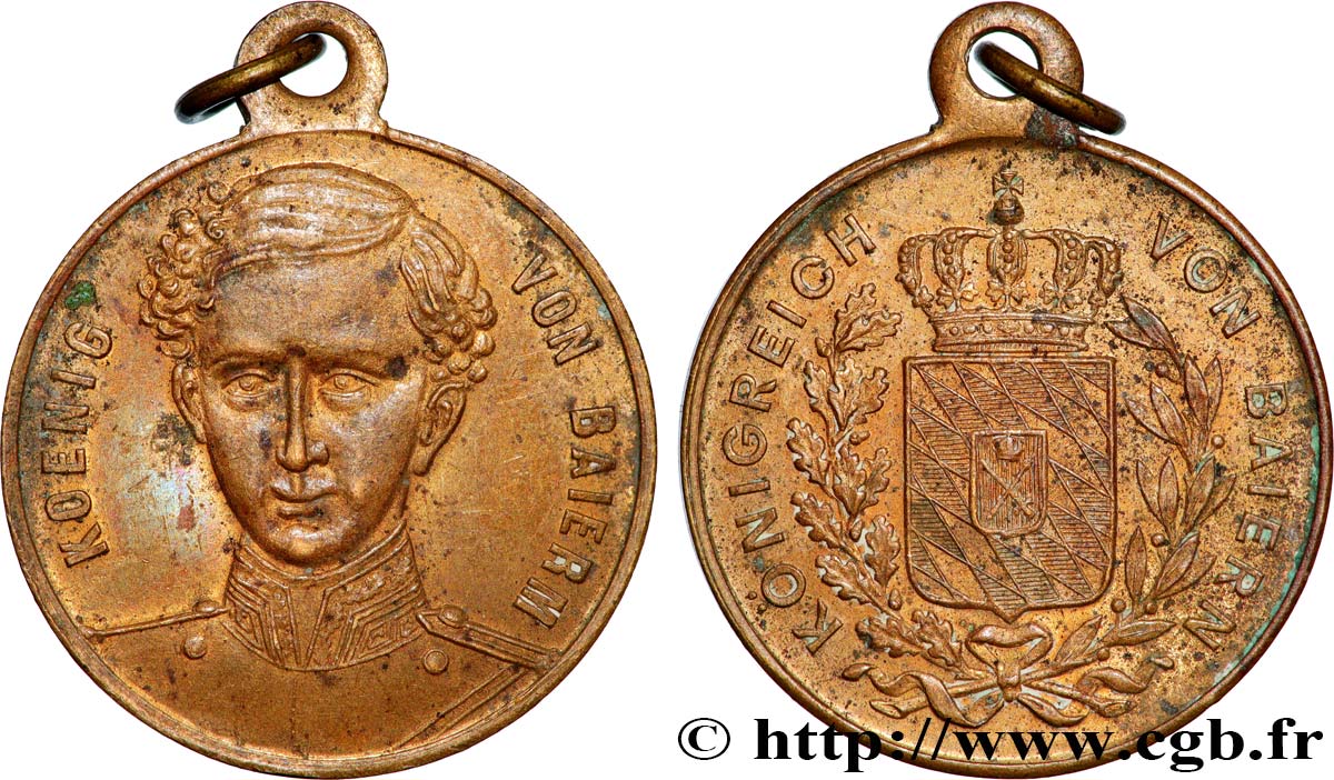 ALLEMAGNE - ROYAUME DE BAVIÈRE - LOUIS II Médaille, Louis II SS