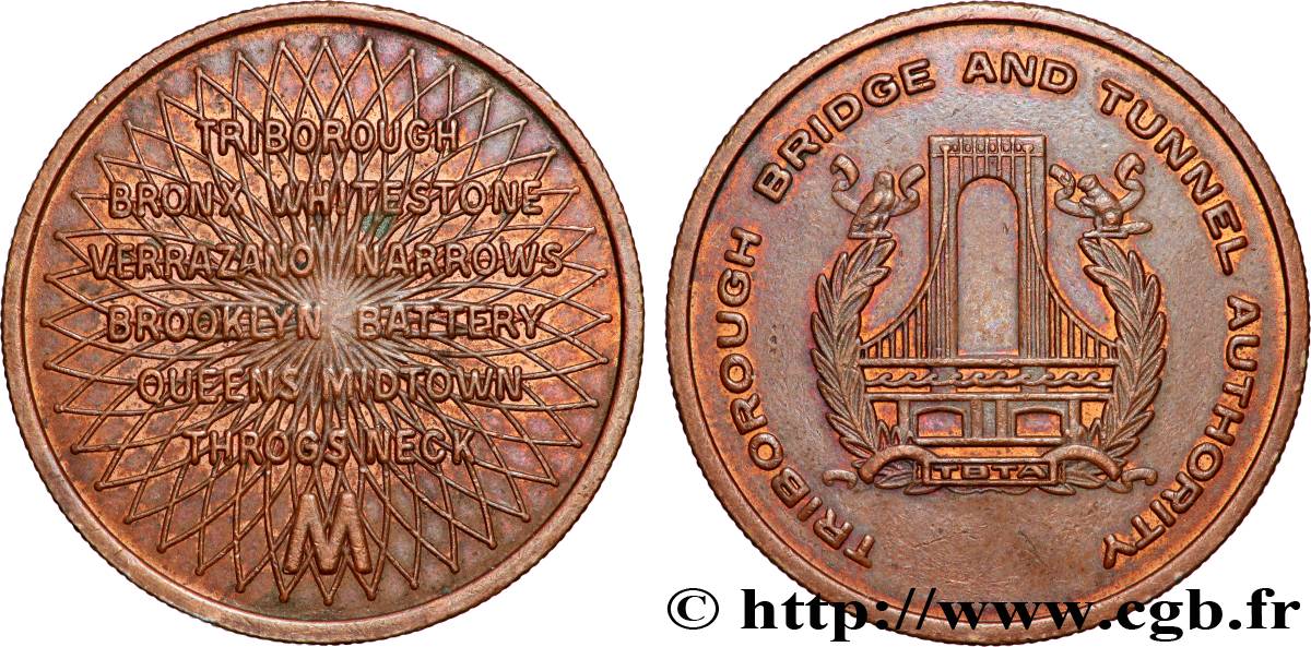 ÉTATS-UNIS D AMÉRIQUE Médaille, Triborough Bridge TTB+