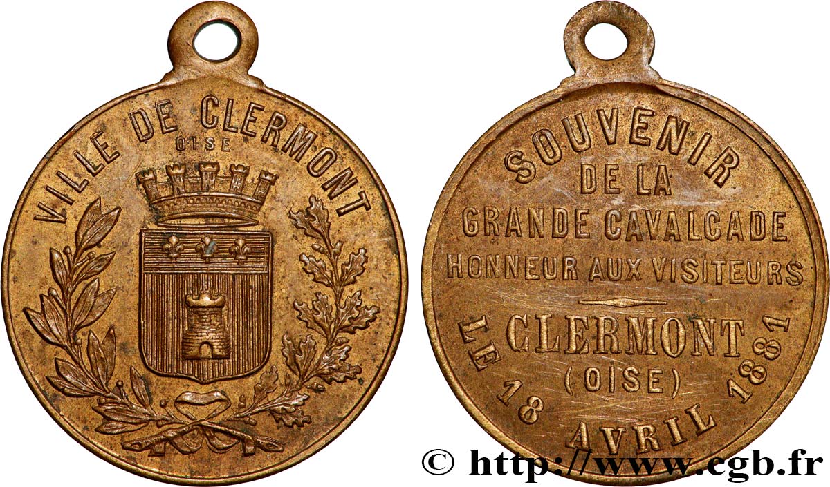 III REPUBLIC Médaille, Souvenir de la grande cavalcade XF