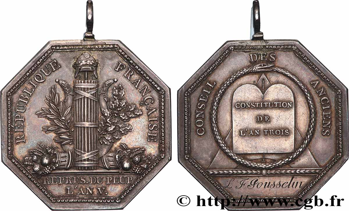 DIRECTOIRE Médaille, Conseil des Anciens AU