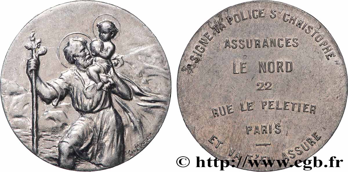 ASSURANCES Médaille, Le Nord TTB+