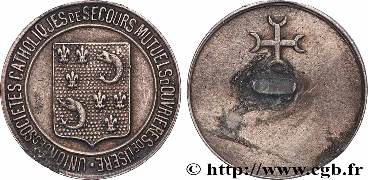 ASSURANCES Médaille, Union des sociétés catholiques de secours mutuels d’ouvriers de l’Isère VF