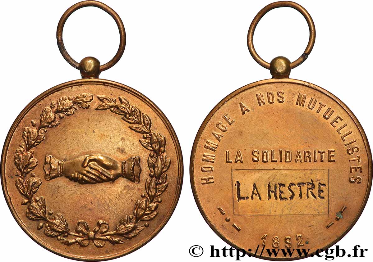 ASSURANCES Médaille, Hommage, La solidarité TTB+