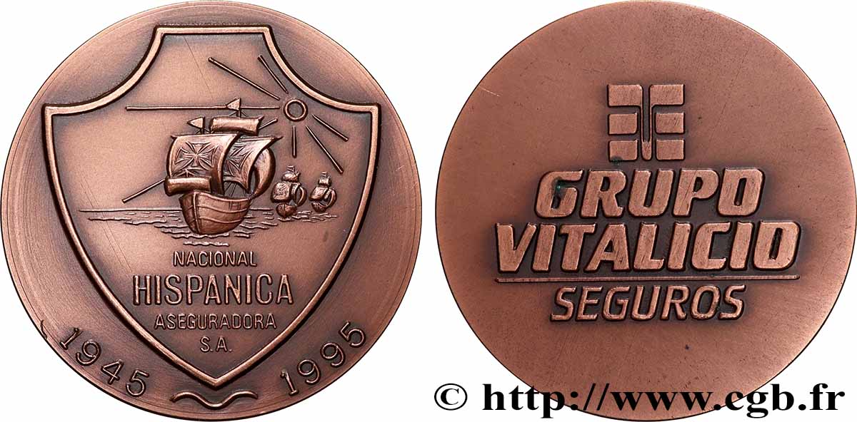 ASSURANCES Médaille, 50e anniversaire de la Nacional Hispanica SUP