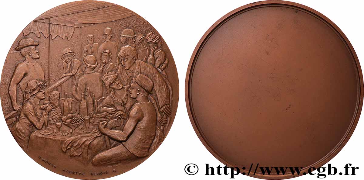 ART, PEINTURE ET SCULPTURE Médaille, Le déjeuner des canotiers d’Auguste Renoir SUP