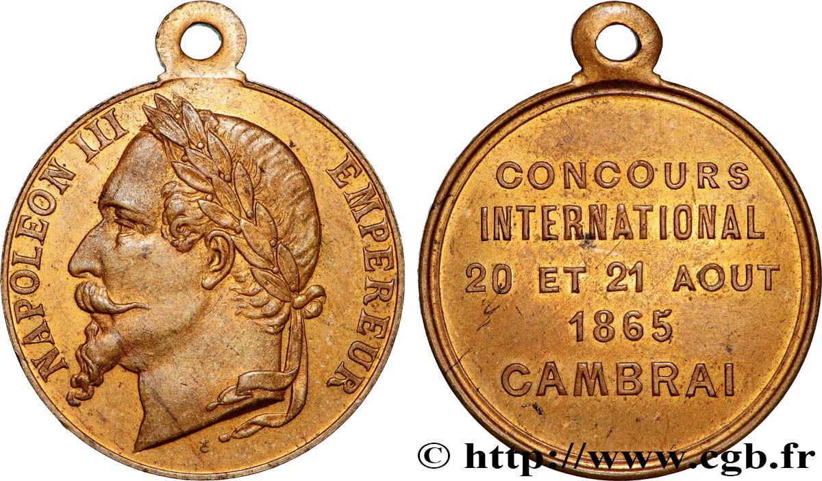 SECOND EMPIRE Médaille, Concours international de Cambrai TTB+