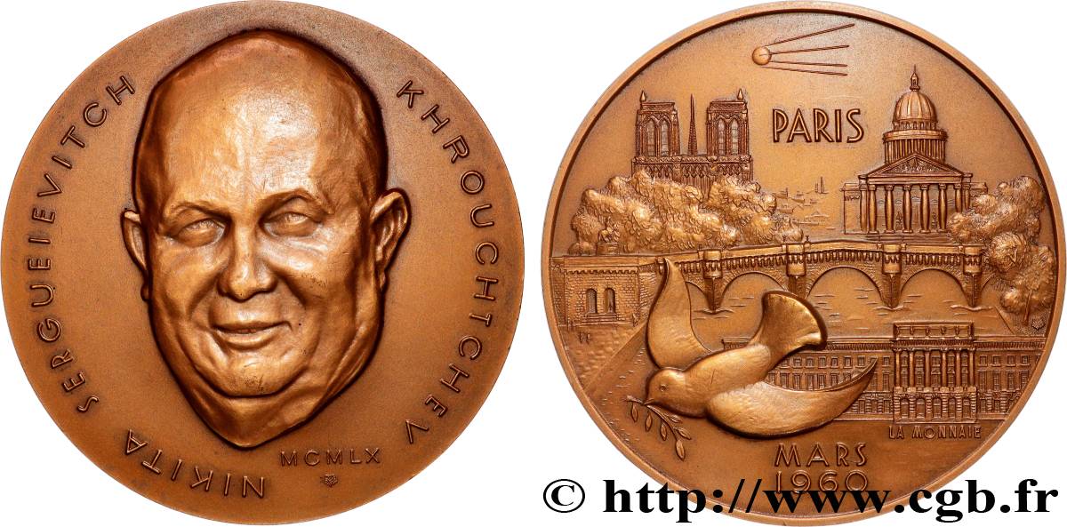 V REPUBLIC Médaille, Nikita Sergueïevitch Khrouchtchev AU