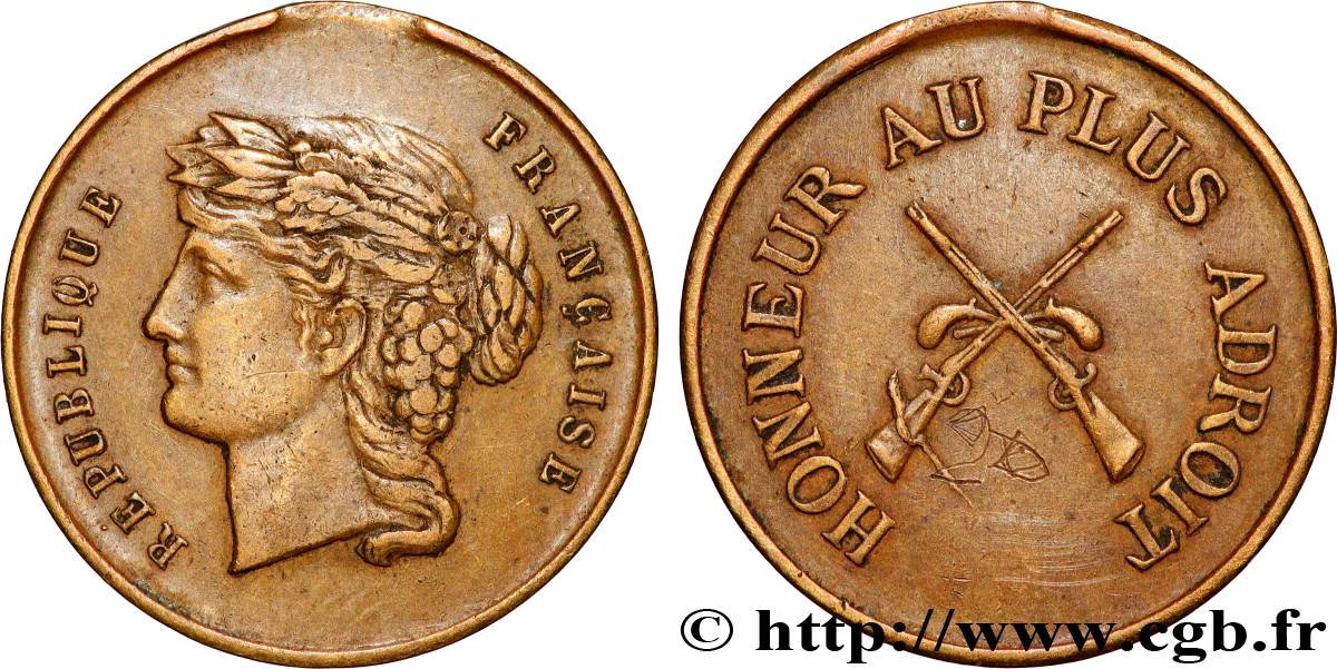 TIR ET ARQUEBUSE Médaille, Honneur au plus adroit q.SPL