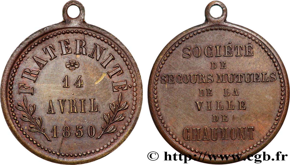 ASSURANCES Médaille, Fraternité, Société de secours mutuels TTB+