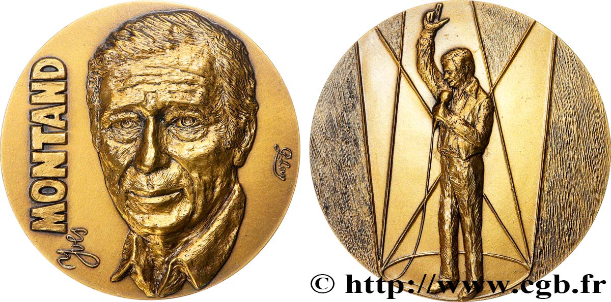 ARTISTES : GRAVEURS, PEINTRES, SCULPTEURS Médaille, Yves Montand SUP