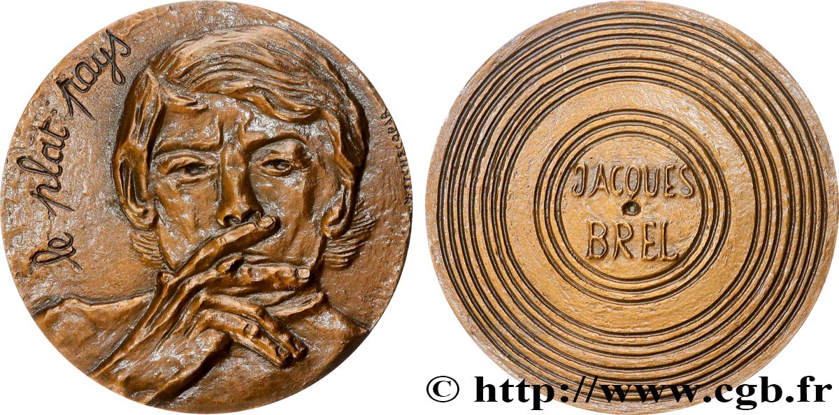 CINQUIÈME RÉPUBLIQUE Médaille, Jacques Brel SUP