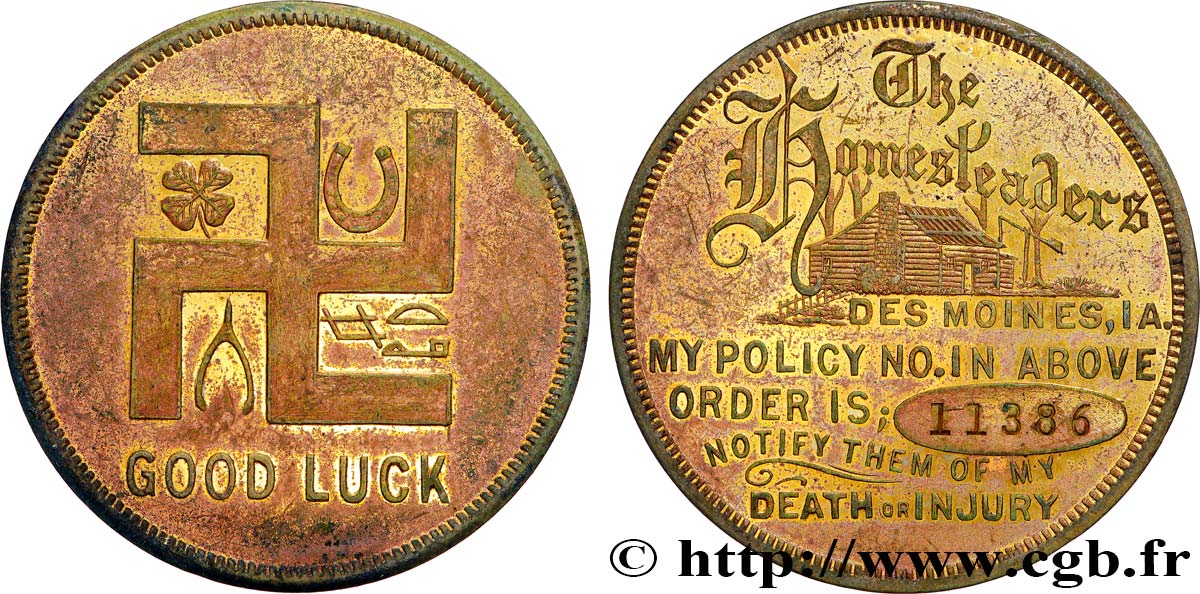 LES ASSURANCES Médaille, Porte-bonheur, The Homesteaders BB