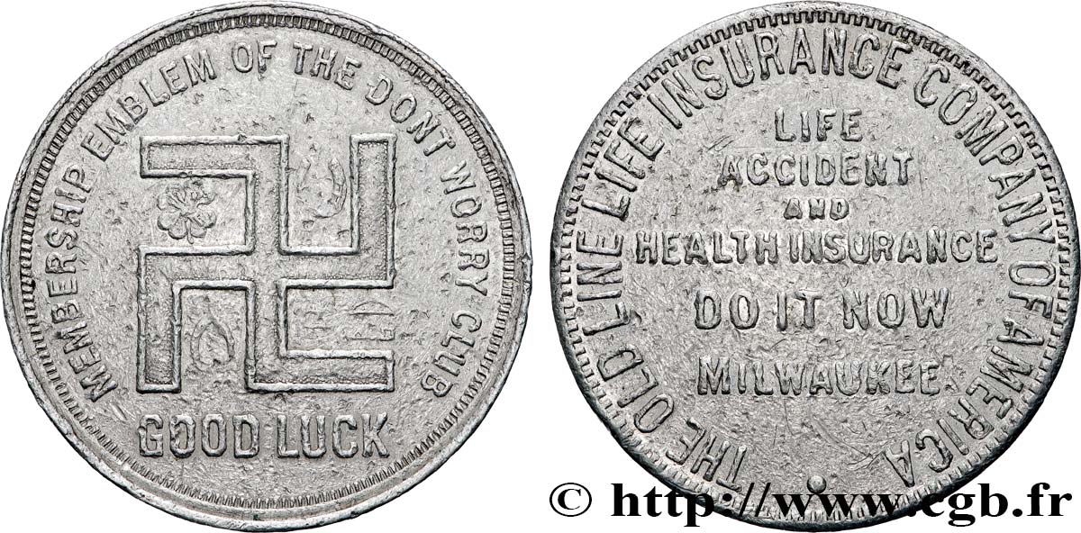 ASSURANCES Médaille, Porte-bonheur, The Old-line Insurance Company TTB