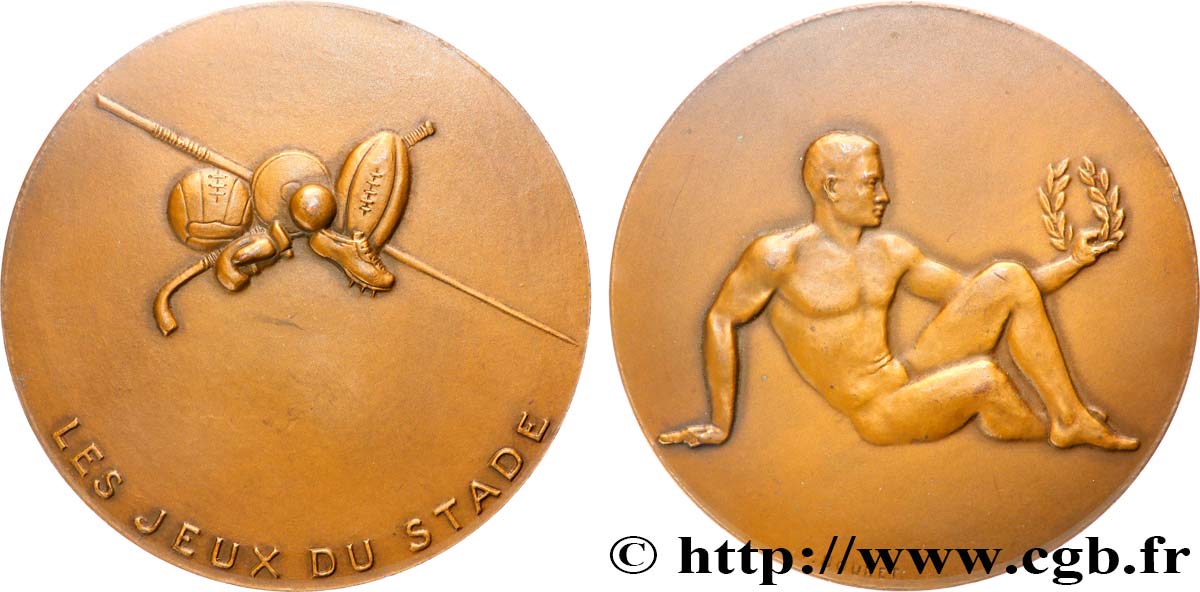 VIERTE FRANZOSISCHE REPUBLIK Médaille, Les jeux du stade VZ