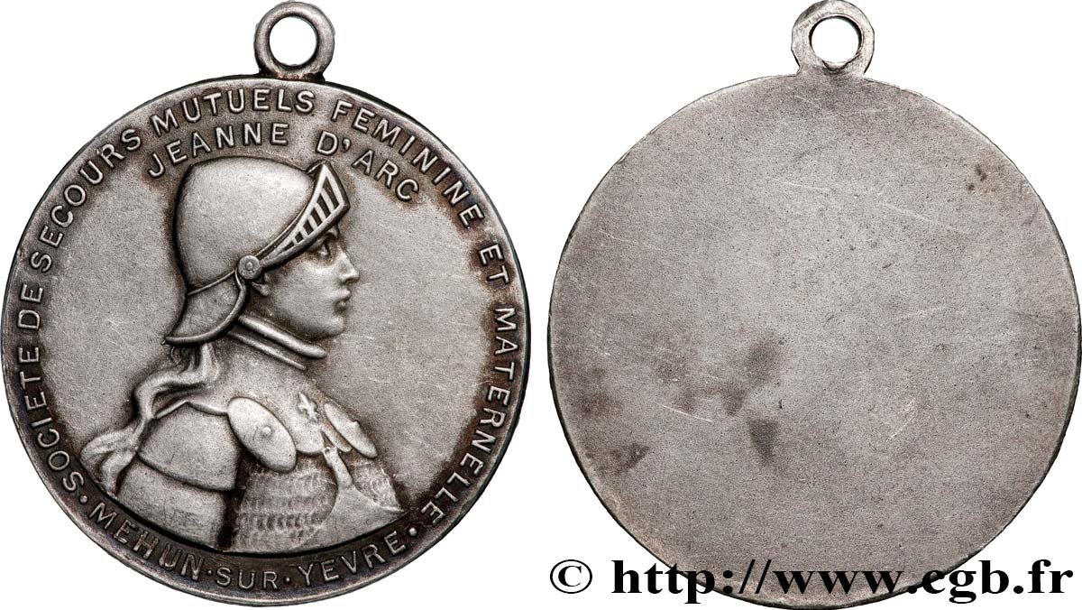 ASSURANCES Médaille, Société de secours mutuels féminine et maternelle, Jeanne d’Arc TTB