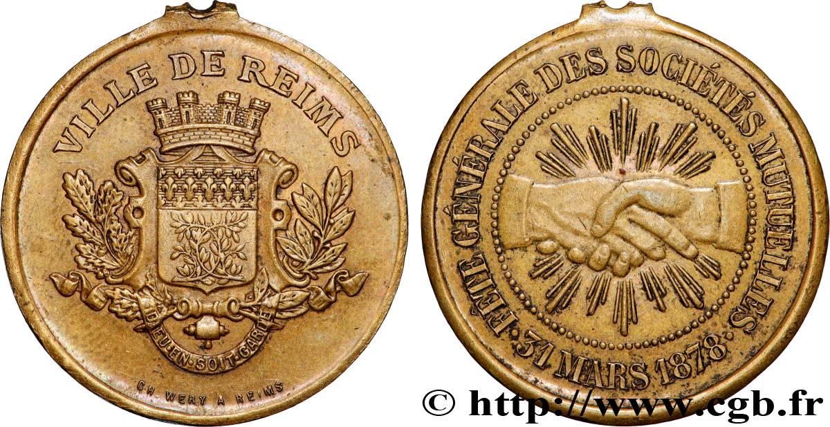 ASSURANCES Médaille, Fête générale des Sociétés Mutuelles XF