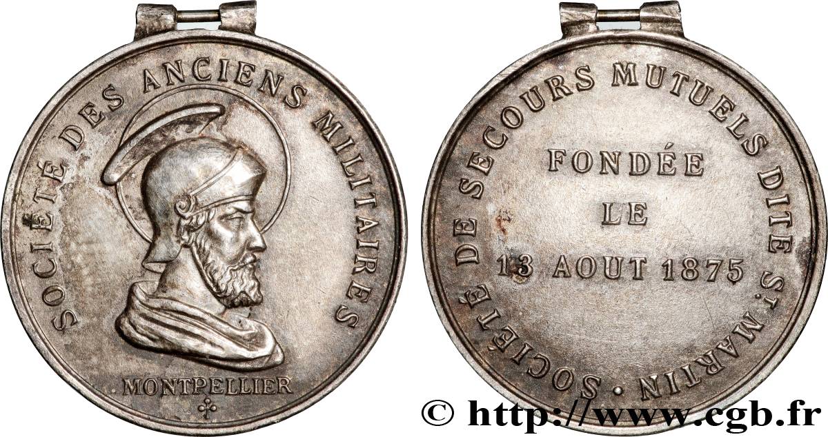 ASSURANCES Médaille, Société des anciens militaires de Montpellier TTB