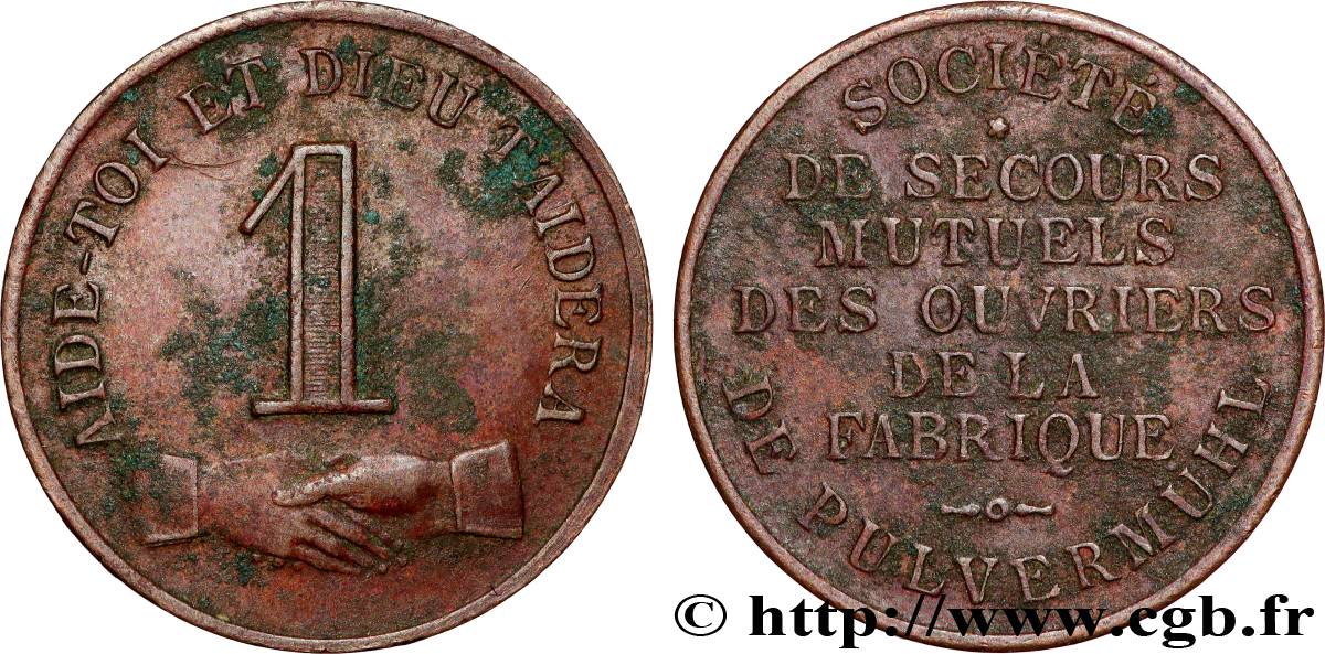 ASSURANCES Médaille, Ouvriers de la fabrique de Pulvermühl TTB