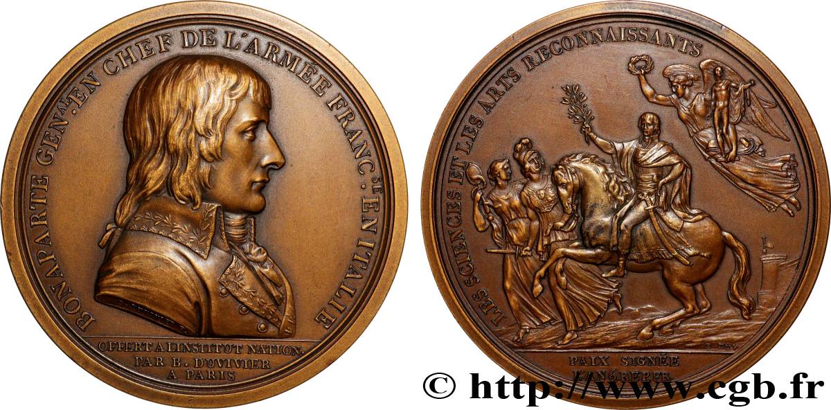 DIREKTORIUM Médaille, Traité de Campo-Formio, refrappe VZ