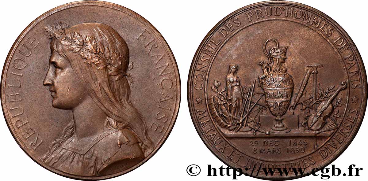 TROISIÈME RÉPUBLIQUE Médaille, Conseil des prud’hommes TTB+