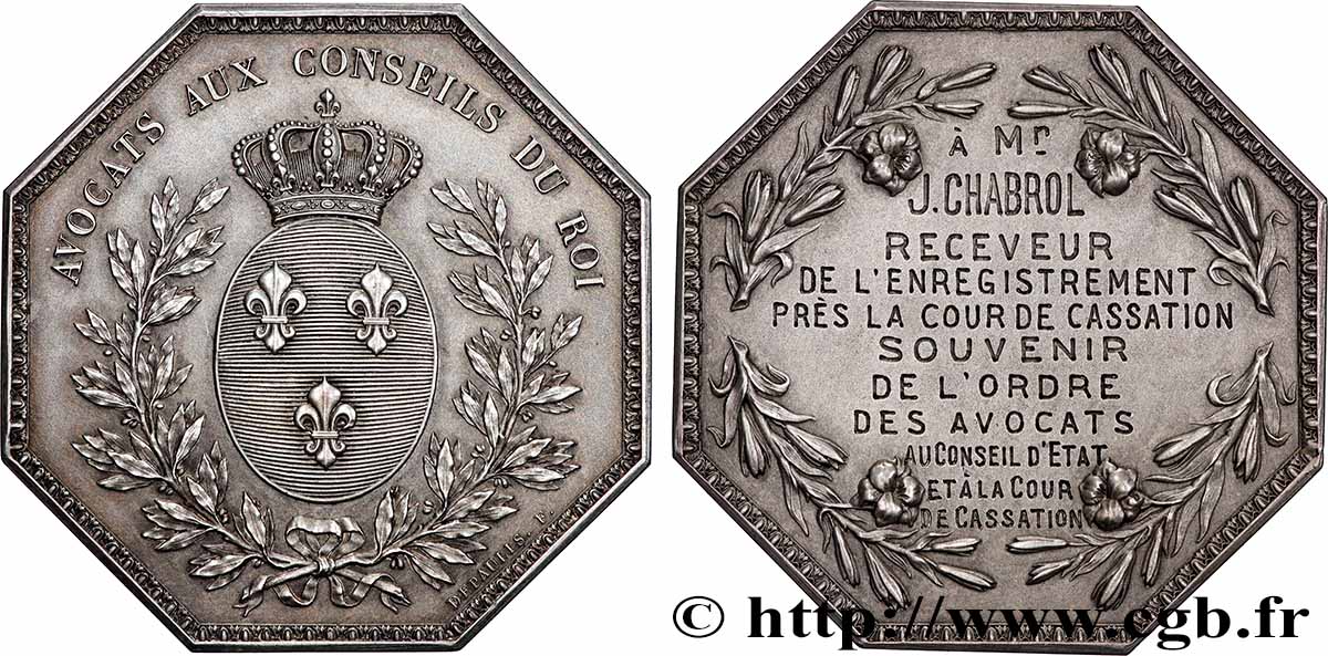 TROISIÈME RÉPUBLIQUE Médaille, Avocats aux conseils du roi SUP