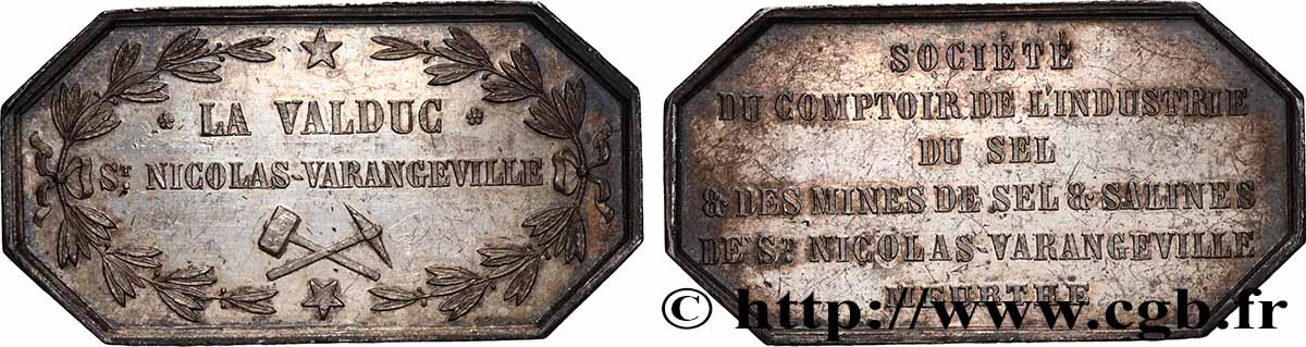 SOCIÉTÉS COMMERCIALES Médaille, La Valduc, Société du comptoir de l’Industrie du sel et des mines de sel et salines AU