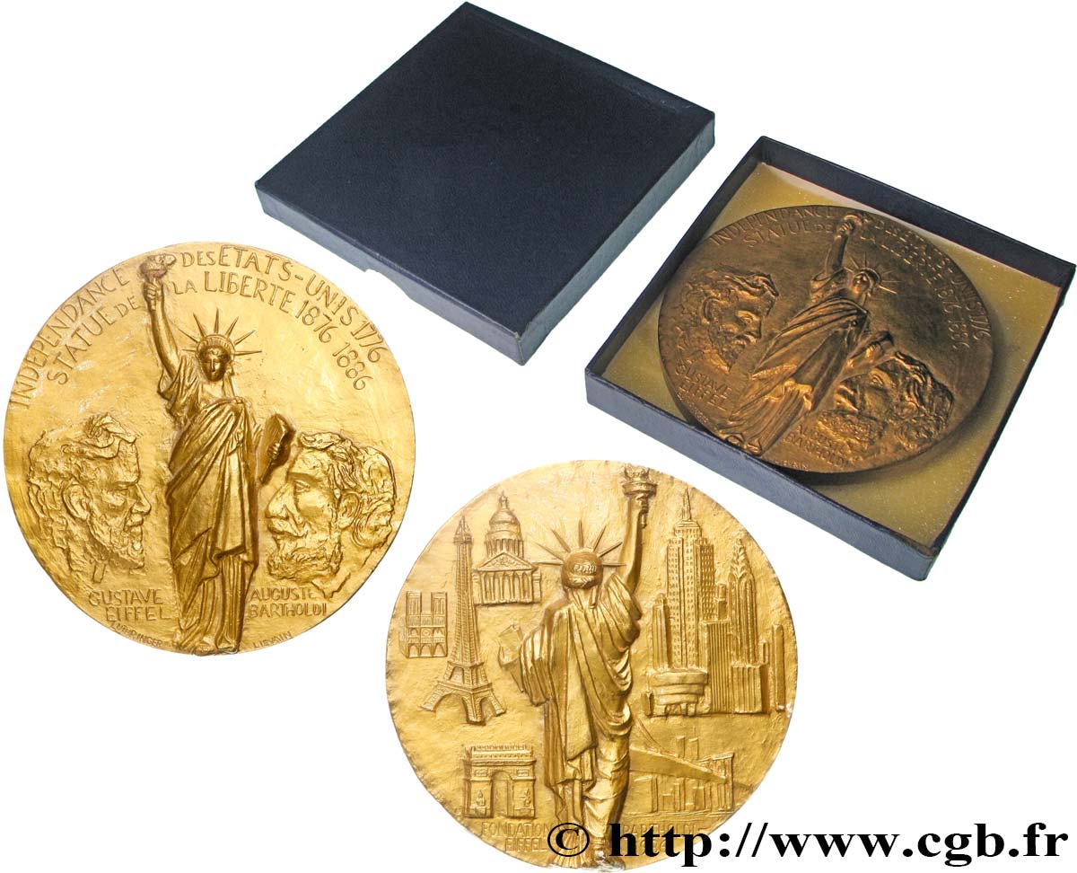CINQUIÈME RÉPUBLIQUE Médaille, Fondation Bartholdi-Eiffel, n°1823 TTB+