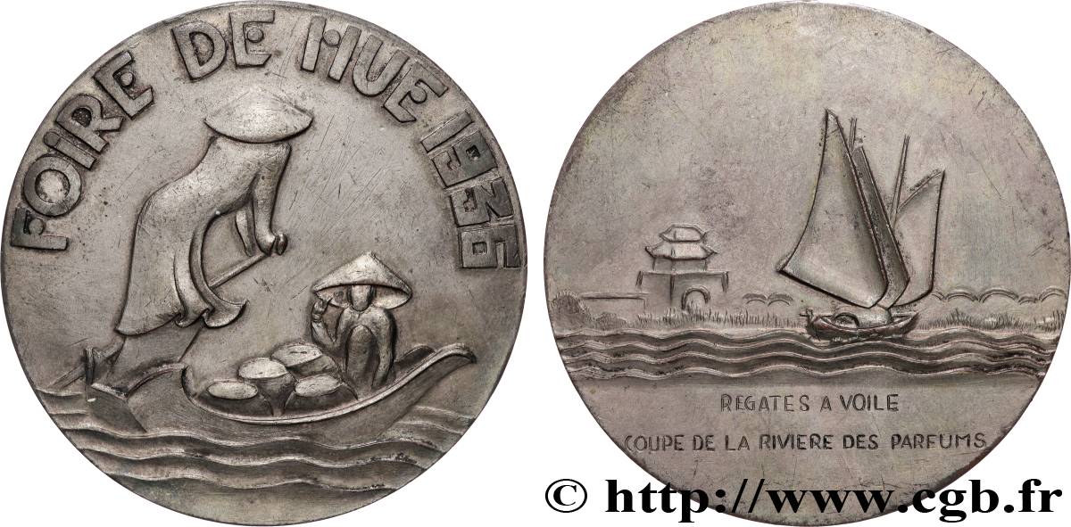 ANNAM - BAO DAI Médaille, Foire de Hue, Régates à voile, Coupe de la rivière des parfums TTB
