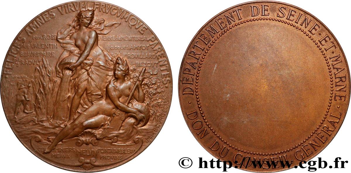 TROISIÈME RÉPUBLIQUE Médaille, Don du conseil général SUP