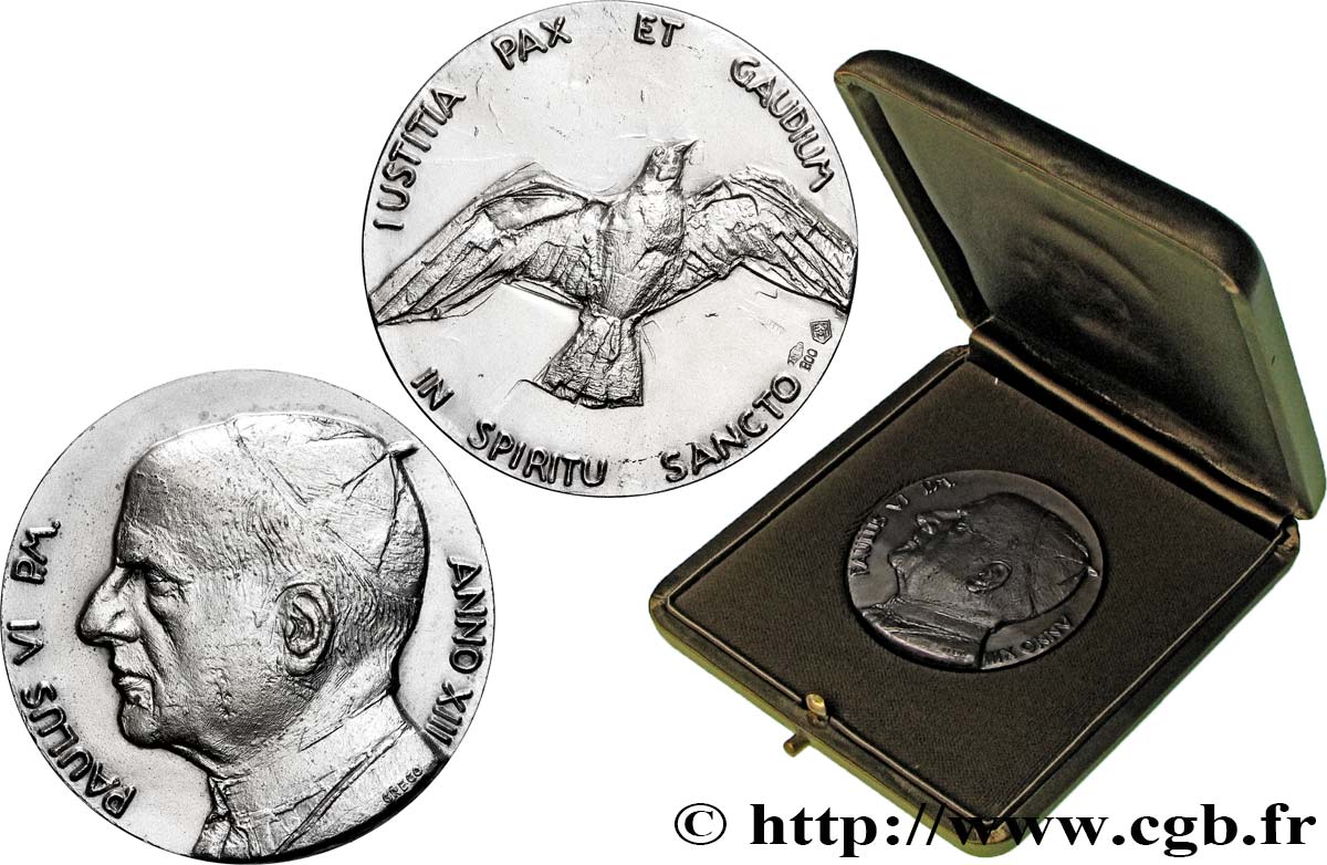 VATIKANSTAAT UND KIRCHENSTAAT Médaille, Paul VI , Justice, Paix et Joie dans le Saint-Esprit VZ