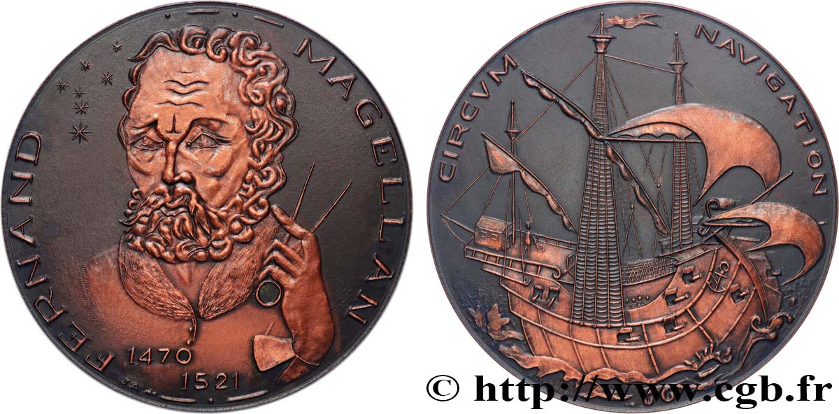 SEA AND NAVY : SHIPS AND BOATS Médaille, Fernand de Magellan, n°61 SPL