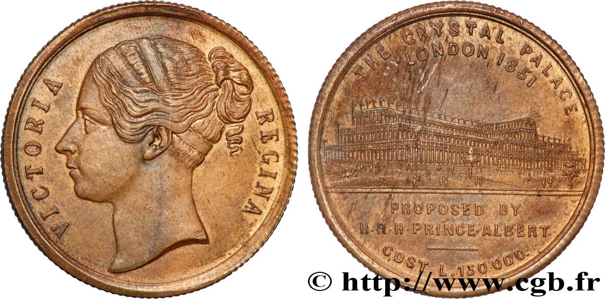 GRANDE BRETAGNE - VICTORIA Médaille du Crystal Palace - Victoria TTB