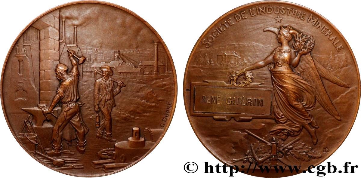 TROISIÈME RÉPUBLIQUE Médaille, Société de l’industrie minérale fVZ