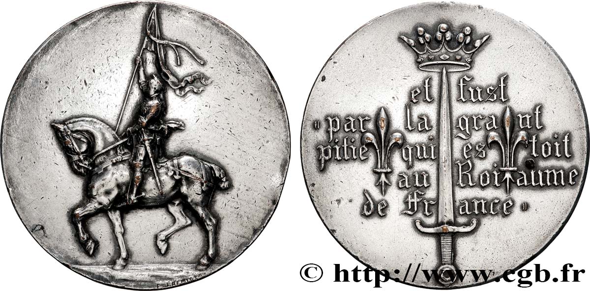 JOAN OF ARC Médaille, Jeanne d’Arc par Emmanuel Frémiet MBC