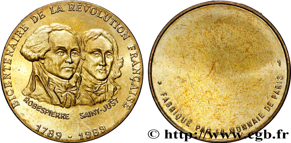 V REPUBLIC Médaille, Bicentenaire de la Révolution Française AU
