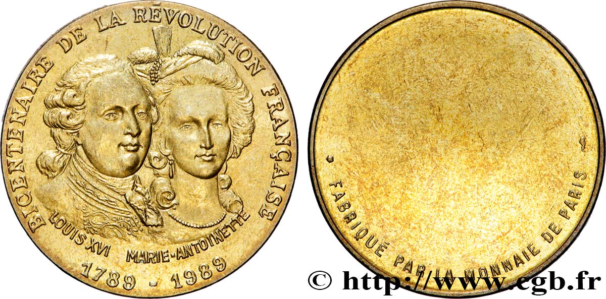 V REPUBLIC Médaille, Bicentenaire de la Révolution Française AU
