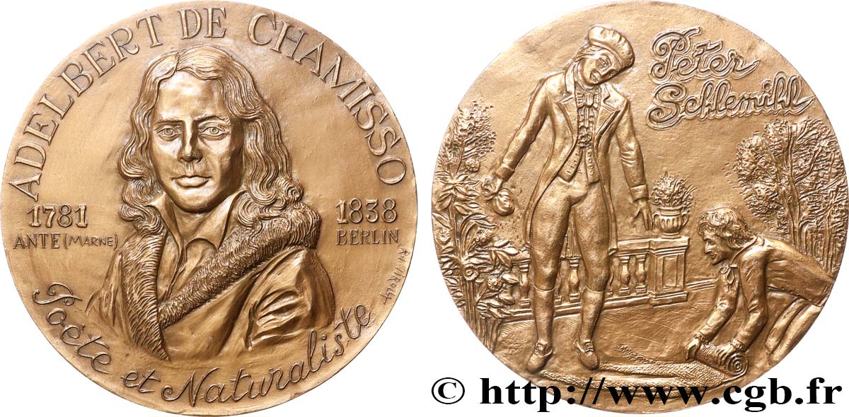 SCIENCES & SCIENTIFIQUES Médaille, Adelbert de Chamisso SUP
