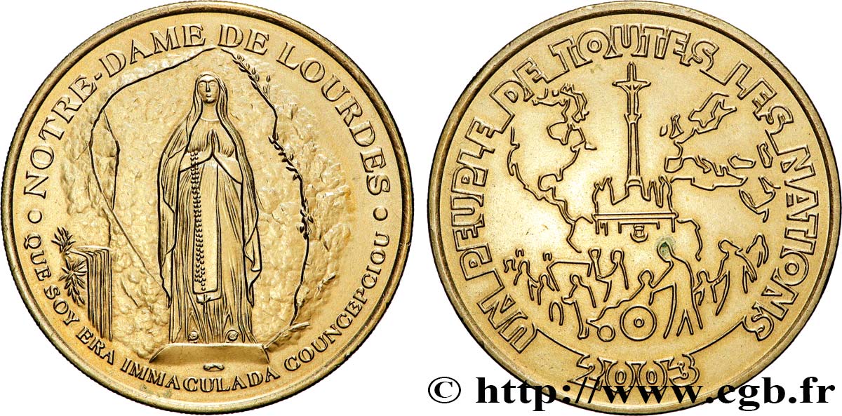 MÉDAILLES TOURISTIQUES Médaille touristique, Notre Dame de Lourdes TTB+