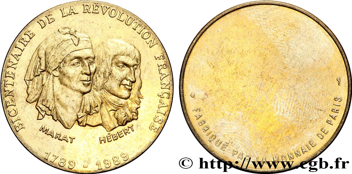 FUNFTE FRANZOSISCHE REPUBLIK Médaille, Bicentenaire de la Révolution Française SS/fVZ