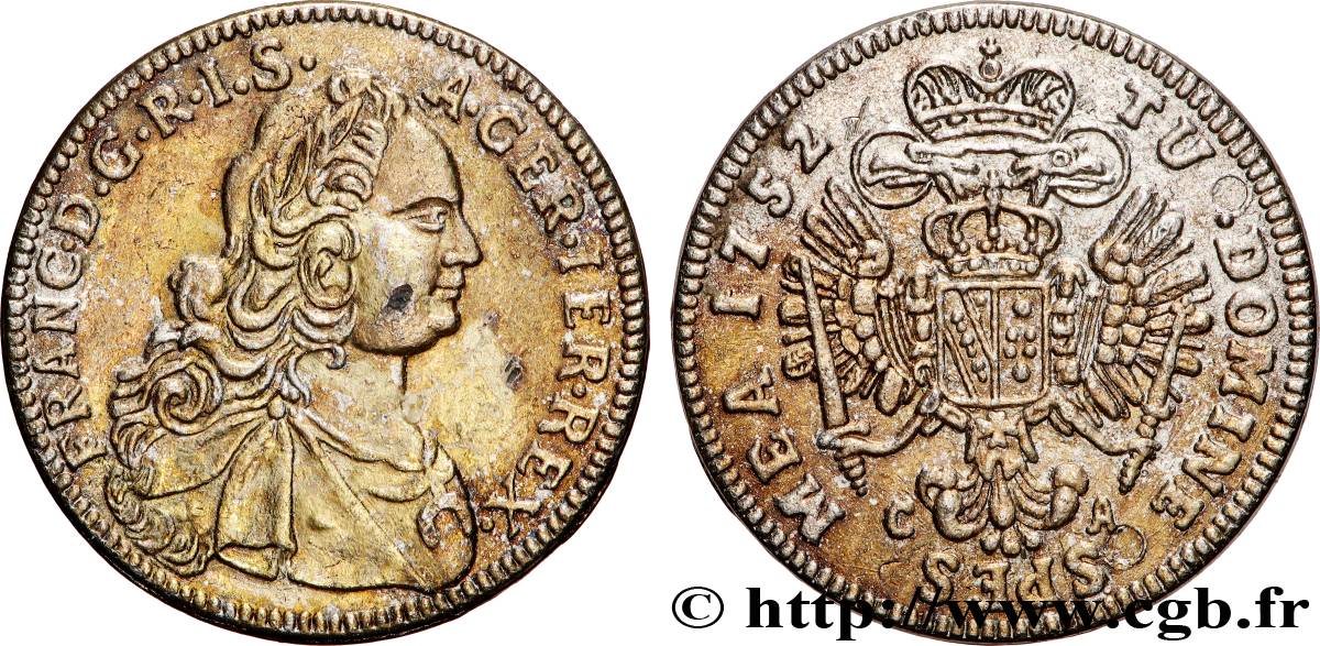 AUTRICHE - TYROL - FRANÇOIS Ier DE LORRAINE Médaille, Reproduction du Ducat d’or TTB