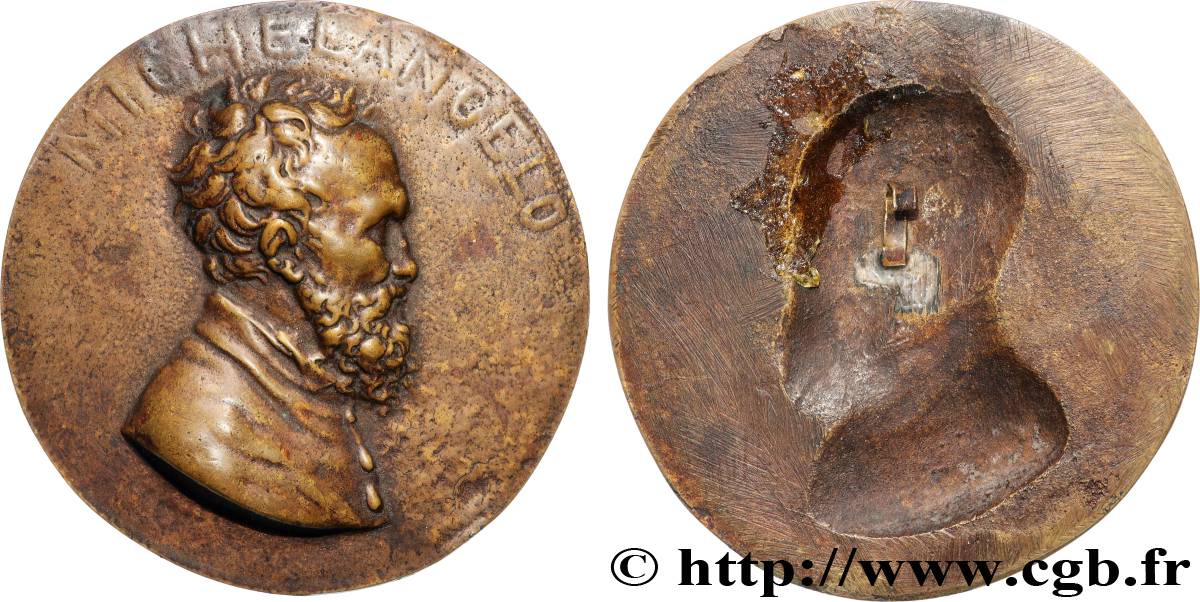 ARTISTS : ENGRAVORS, PAINTERS, SCULPTORS Médaille, Michel-Ange Buonarroti AU