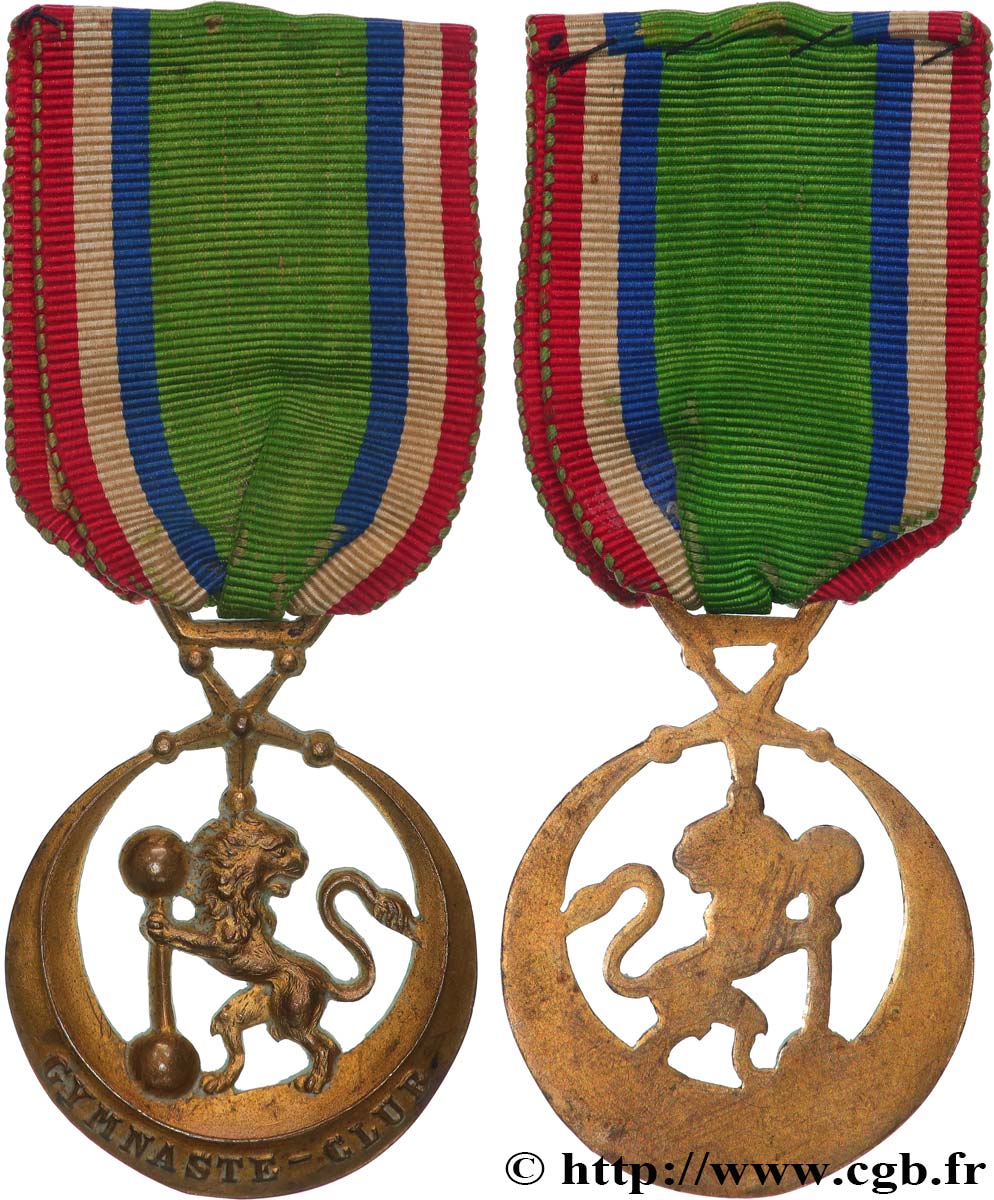ALGÉRIE - TROISIÈME RÉPUBLIQUE Médaille, Gymnaste-Club TTB