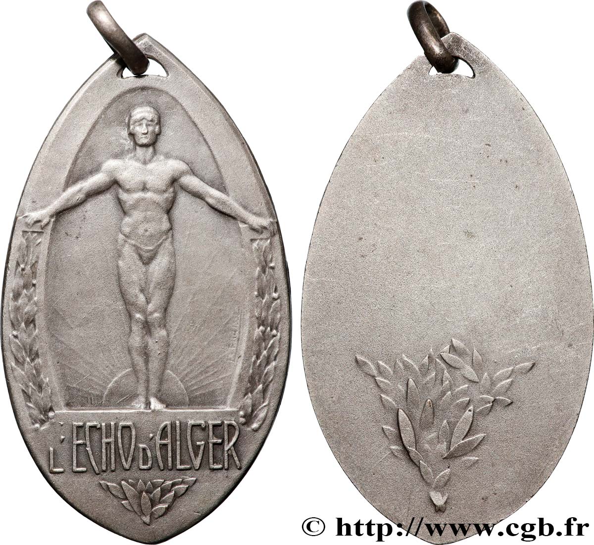 ALGÉRIE - TROISIÈME RÉPUBLIQUE Médaille, L’écho d’Alger q.SPL