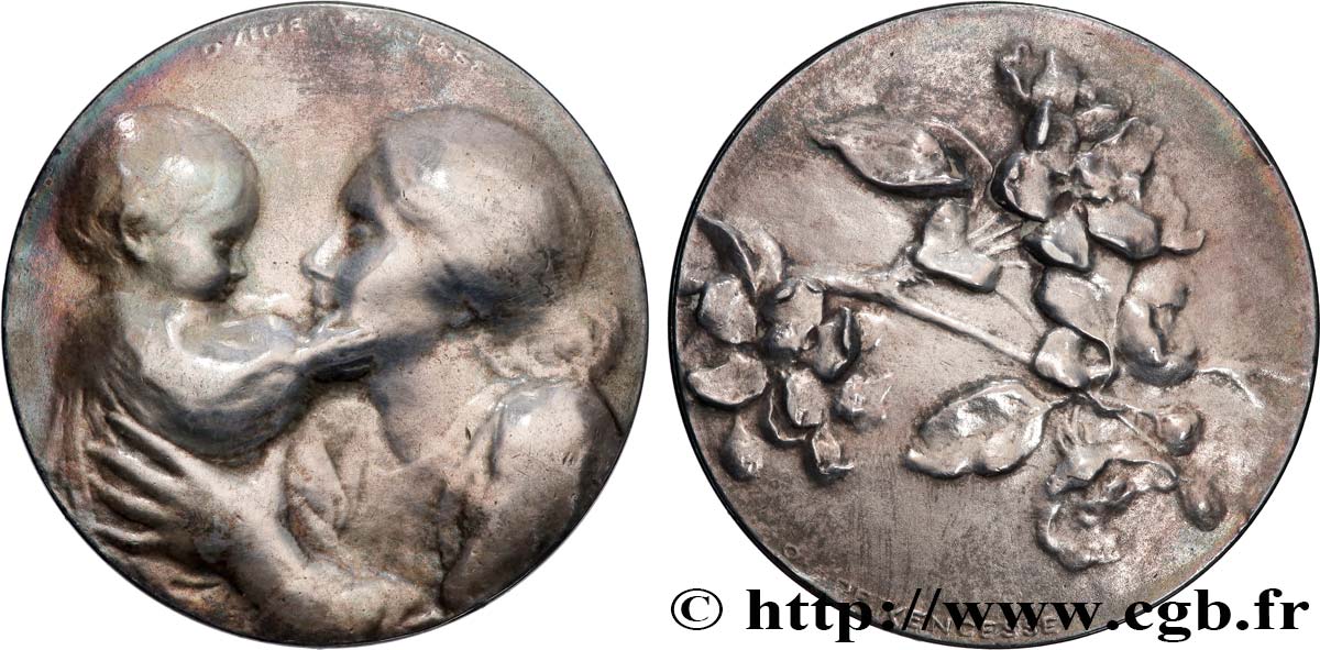 III REPUBLIC Médaille, Caresses, n°68 XF
