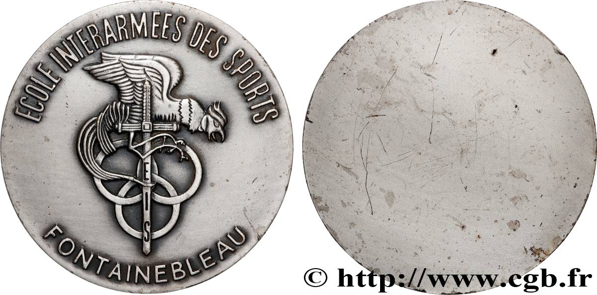CINQUIÈME RÉPUBLIQUE Médaille, École interarmées des sports TTB+