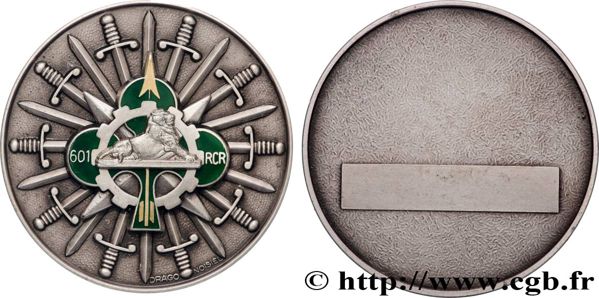 CINQUIÈME RÉPUBLIQUE Médaille, 601ème régiment de circulation routière TTB+