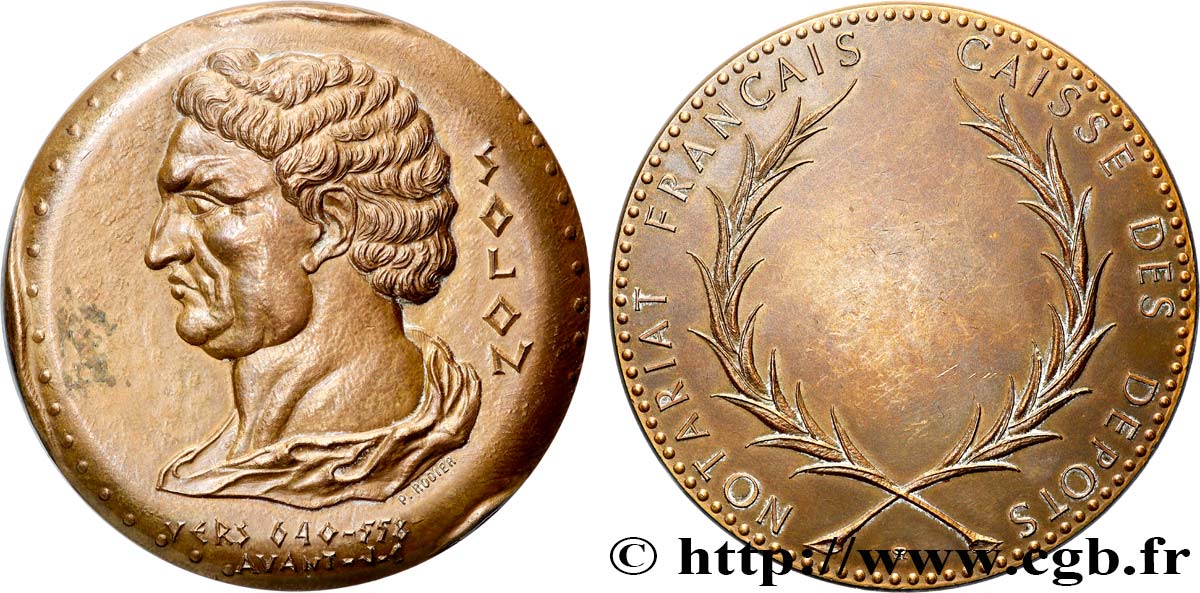 NOTAIRES DU XIXe SIECLE Médaille, Solon, Notariat français AU